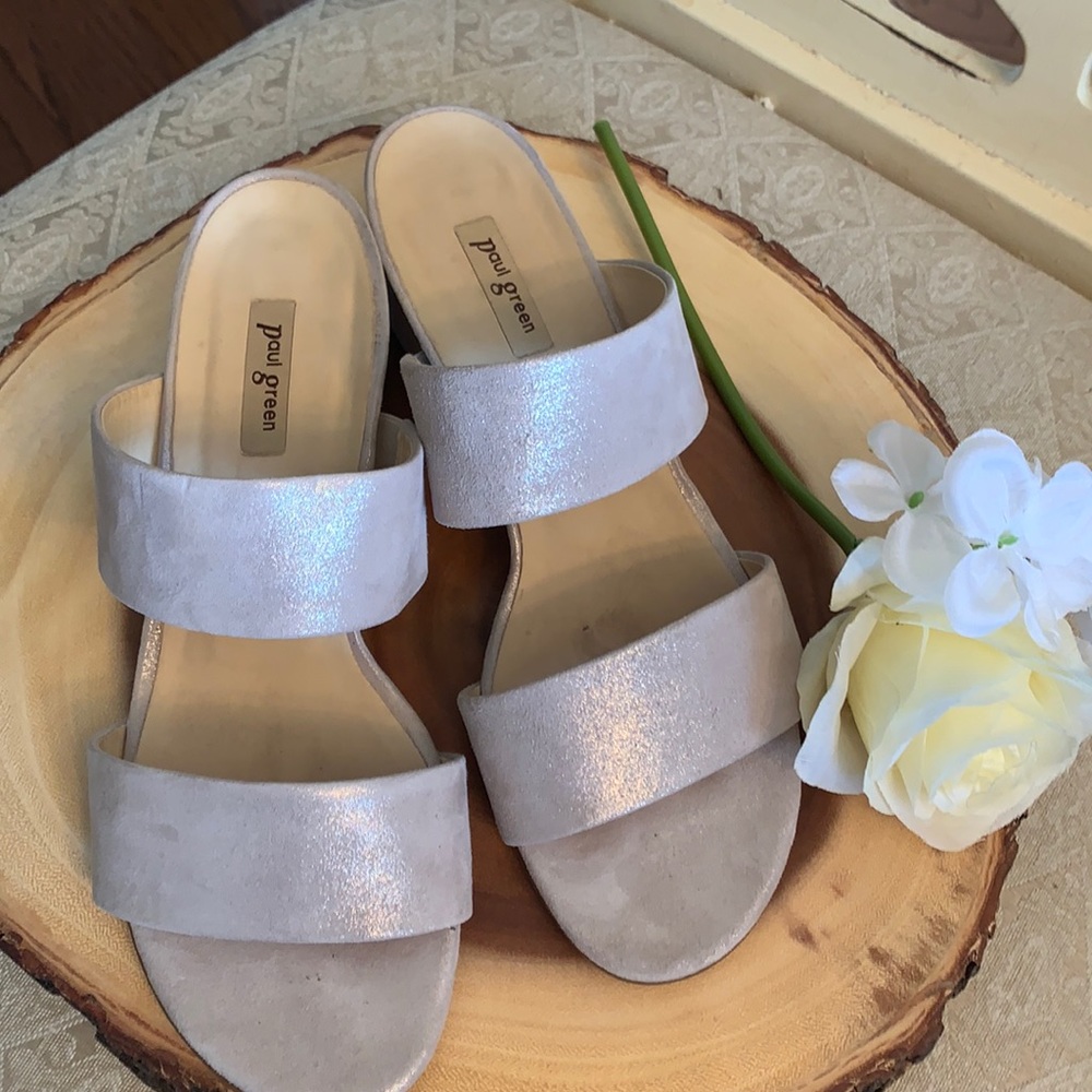 Paul Green Meg slide sandal - Cashmere Suede Sz. 7